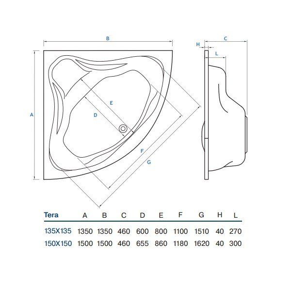 Ванна Koller Pool Tera 135х135 TERA135x135 фото