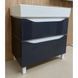 Тумба Сансервис напольная HN-80 с умывальником Cross Line 80, бело-серая, глянец, для ванной комнаты. san-00167 фото 4
