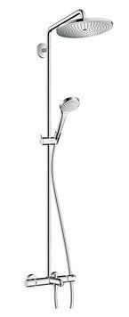 Душова система для ванни з термостатом Hansgrohe Croma Select 280 Air 1jet Showerpipe, хром 26792000 фото