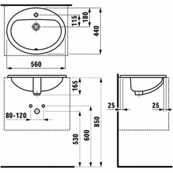 Раковина LAUFEN Pro B H8139510001041 H8139510001041 фото