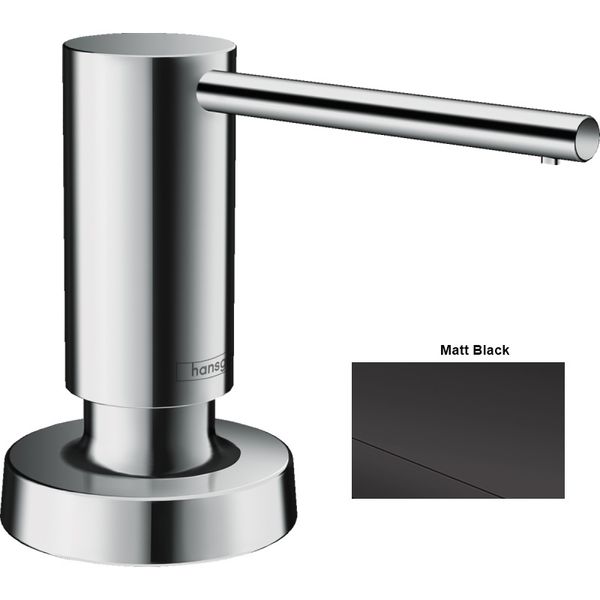 Дозатор кухонний для миючого засобу Hansgrohe A51, 500 ml, Matt Black (40448670) 40448670 фото