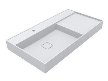 Умивальник підвісний MIRAGGIO SOUL 14,5*100*52,5 Mirasoft Білий 8813396 8813396 фото
