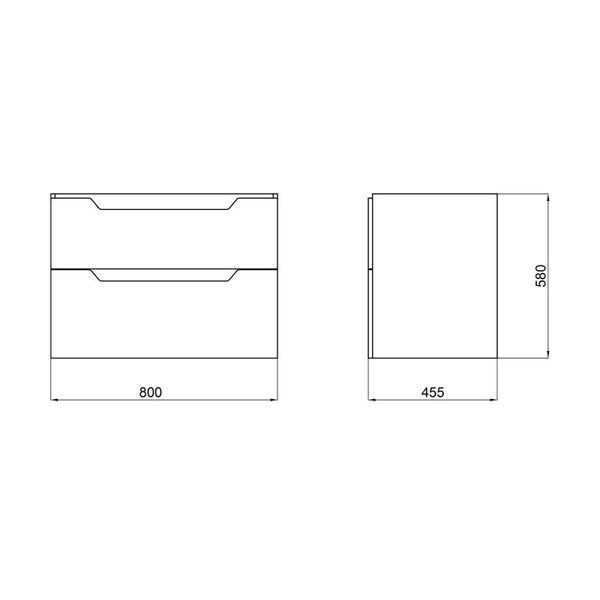 Тумба подвесная Qtap Scorpio 810х585х460 Graphite QT1474TPВ802G SD00044567 фото