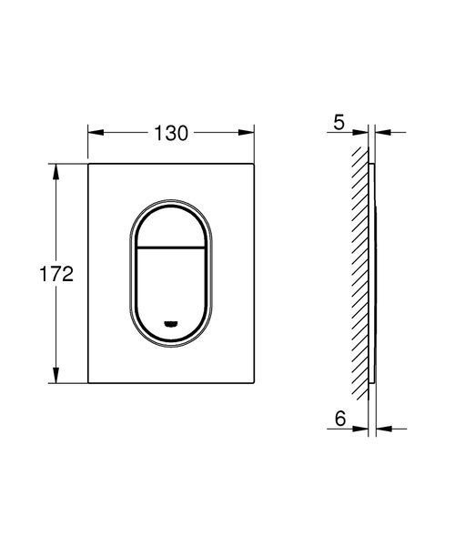 Панель змиву для прихованого бачка GROHE Arena Cosmopolitan S (37624DL0) 37624DL0 фото