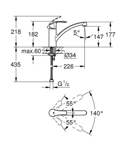 Змішувач для кухні Grohe Eurosmart 32534002 32534002 фото