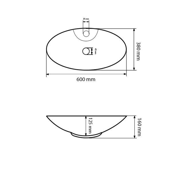 Умывальник (раковина) VBI CAROVILLI WHITE накладной VBI-015504 фото