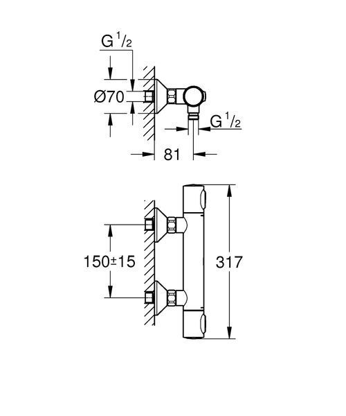 Термостат для душу Grohe Grohtherm 500 34793000 34793000 фото