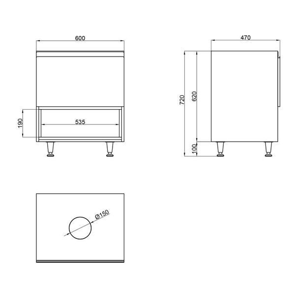 Тумба напольная Qtap Robin 600х616х437 White/Whitish oak со столешницей QT1380TNН6001WWO SD00045869 фото
