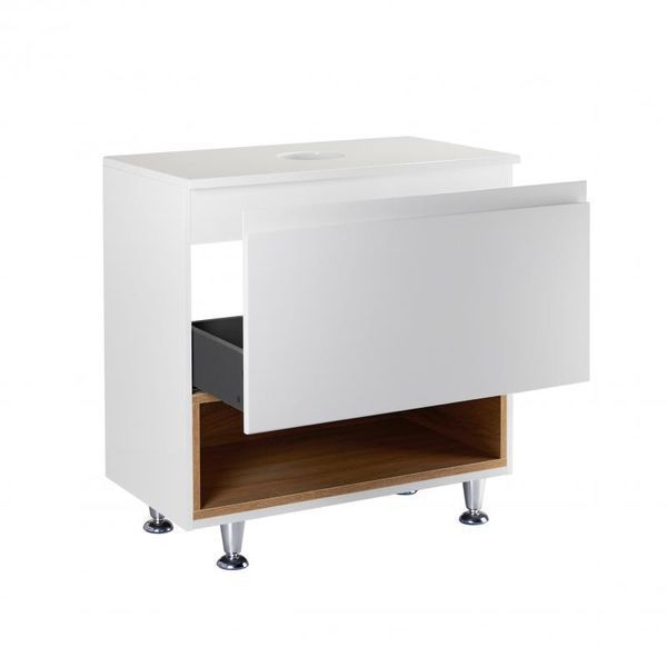 Тумба напольная Qtap Robin 600х616х437 White/Whitish oak со столешницей QT1380TNН6001WWO SD00045869 фото