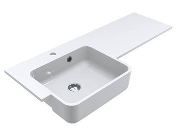 Умивальник на тумбу MIRAGGIO FONTANA L 16*104,4*45 Мат Білий 0001891 0001891 фото