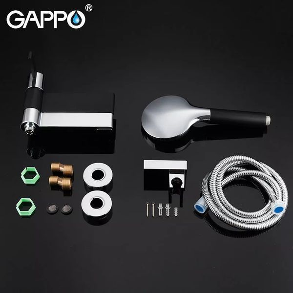 Смеситель для ванны GAPPO G3281, черный хром. G3281 фото