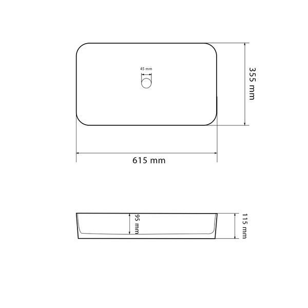 Умывальник (раковина) VBI TRIEST WHITE накладной VBI-012700 фото