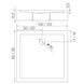Акриловий піддон для душу New Trendy Cantare прямокутний білий висотою 15,5 см B-0276 фото 3